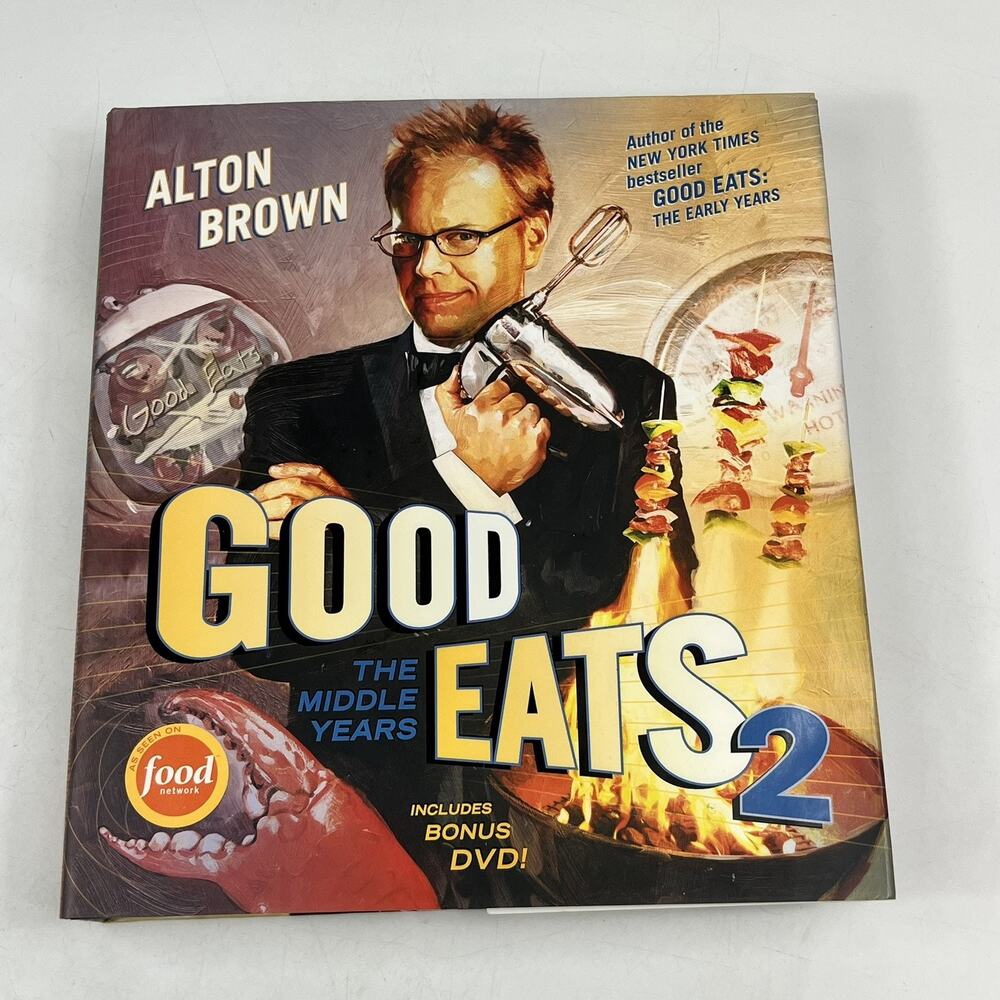 Alton Brown Good Eats 2 The Middle Years Cookbook Hardcover 432Pgs NO DVD